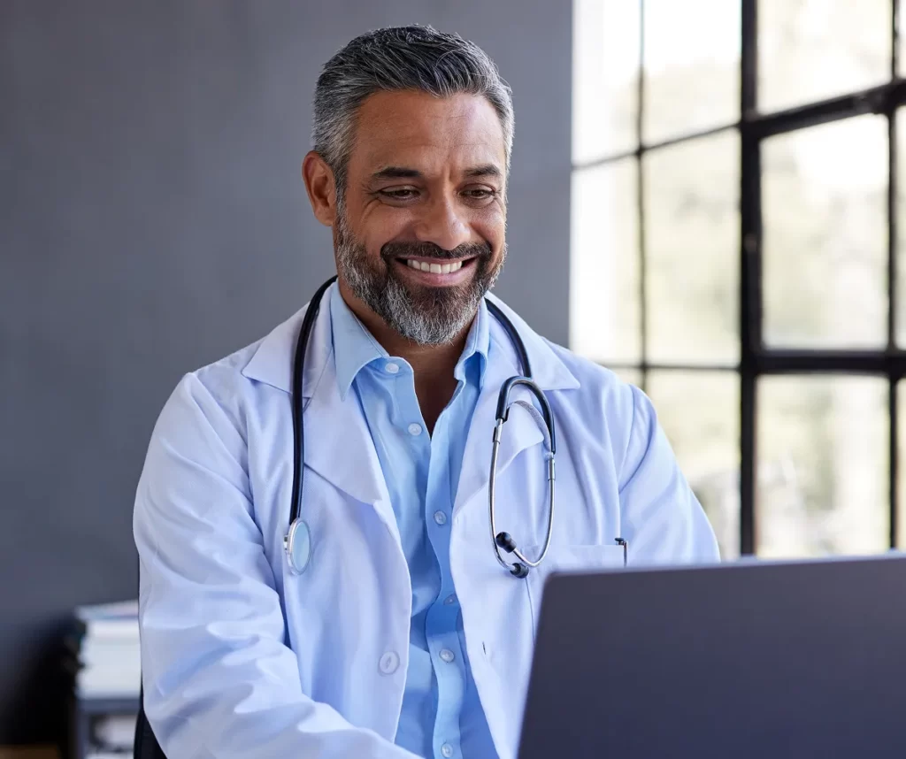 Board-certified physician reviewing a patient plan